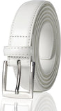 Men Formal White Artificial Leather Belt ()_710