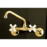 Kingston Brass Ks613Pb Kingston Kitchen Faucet, Polished Brass, 6.94 X 4.88 X 2.75
