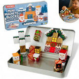 Maginoo 45PCS Mini Magnetic Blocks Travel Set - Christmas STEM Toddler Toys in Iron Box, Educational Building Cubes for Kids Age