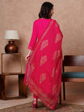 Gosriki Women'S Rayon Blend Solid Anarkali Kurta With Pant & Dupatta (Magic-Pink-Ndm-Gs_L_Pink_Large),Pink,,B0CX13JNP1