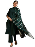 Libas Women'S Silk Blend Kurta Set (39049_Green