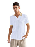 Toplot Polo T Shirt For Men || Men Casual T-Shirt || Polo For Man || Jacquard || Contrast Collar And Cuff (Jqrd-Solid-Polo-5245-White-Xl),White,,B0DZXT5R3Q