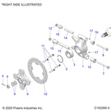 Polaris Atv Bearing Carrier, Right, Genuine Oem Part 5143608, Qty 1