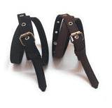 Generic Women Xxxl Oversize Plussize Longlasting Denim Material Jeans Belts Black And Dark Brown 2Pcs Combo