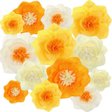 Cholemy 24 Pcs Tissue Paper Flowers, Crepe Paper Flowers Decorations 8 10 12 for Wedding Party Baby Bridal Shower Carnival Party