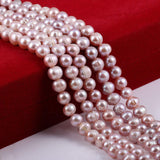 Natural Pearl Beads Cultured Freshwater Round Punch Pearl Loose Beads for Jewelry Making DIY Necklace Bracelet 8-9 mm