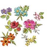 Tim Holtz Sizzix Sizzix Thinlits Dies by Tim Holtz 14/PkgBrushstroke Flowers Mini, Multicolor