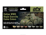 Vallejo - Italian WWII Regio Esercito Camo Acrylic Paint Set | Model Air | AFV Color Series Precise Kit for Historical Reenactme