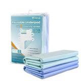 MILDPLUS Washable Bed Pads with 8 Sturdy Handles 34 52Extra Large Reusable Underpads 4-Layers Leakproof Chucks Pads Wash