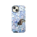 QLTYPRI Flower Case for iPhone 13/14, Aesthetic Cute Floral Phone Case for Girls Women, Protective Hybrid 2-Layer Hard Shell Sil
