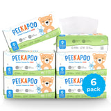 Peekapoo Cotton Tissues - Use Wet or Dry, Unscented, Hypoallergenic, Ultra Soft Tissues for Children, Suitable for Sensitive Ski
