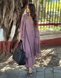 Gosriki Women'S Rayon Blend Straight Solid Kurta With Pant & Dupatta (Raja Saab Purple-Gs_4Xl_Purple_Xxxx-Large),Purple,4,B0DC6K3CM8