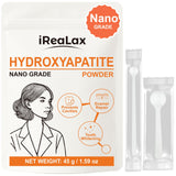 iReaLax 100% Pure Nano Hydroxyapatite Powder 45g (1.59 oz) | Nano Grade unflavored Hydroxyapatite Crystals for Teeth | DIY Formu