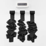 Pretty Jolly Black Chiffon Ribbon for Gift Wrapping 3 Rolls 2 Inch x 7Yd Silk Ribbons Handmade Fringe Fabric Ribbon for Flower B