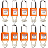 SAFBY Lockout Tagout Locks, Safety Padlock, Keyed Differently Loto Safety Padlocks for Lock Out Tag Out Kits Station (Orange 1-1