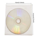 100 Pack Premium CD DVD Sleeves,Thick Non-Woven Material Double-Sided Refill Plastic Sleeve for CD and DVD Storage Binders Disc