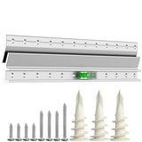 French Cleat Picture & Mirror Hanger - 12 80 lb - Built in Level - Heavy Duty Wall Mounting Bracket for Hanging Whiteboard, Head