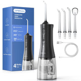 Operan 300ml Cordless Water Dental Flosser, Portable Water Flossers for Teeth, 4 Pulse Modes IPX7 Waterproof Oral Irrigator with