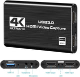 DIGITNOW Audio Video Capture Card,4K HDMI USB 3.0 Capture Adapter Video Converter 1080P 60fps Portable Capture Device for Video