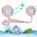 VAGAU Portable Cooling Neck Fan, Rechargeable USB Personal Neck Fan Pink