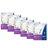 Avery Big Tab Write & Erase Paper Dividers with Gold Reinforcement, 8Tab Set, White, 6 Sets (21213)