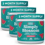 Simply Blossom Nutrition Daily Greens & Superfood Powder + Collagen + Probiotics for Women's Digestive Health & Bloating Relief.