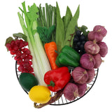 Meiwlong 11 PCS Fake Vegetable Artificial Plastic Fruit Lifelike Model Display Faux Centerpieces Realistic Props Decoration Home