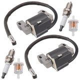 592846 2PCS Ignition Coil with Spark Plug Fit for Briggs & Stratton Intek V-Twin 18-22HP Engine,Replaces 691060 799651 499447
