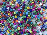 Czech Glass Seed Beads Crystal Clear Size:6/0 40 gr / 1.4 oz (Assorted Mix)