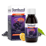 Sambucol Advanced Black Elderberry Syrup - Elderberry Syrup with Zinc and Vitamin C for Adults, Immune Support, High Antioxidant