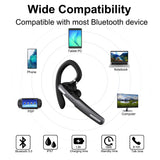 ICOMTOFIT Bluetooth Headset, Wireless Bluetooth Earpiece V5.0 Hands-Free Earphones with Built-in Mic for Driving/Business/Office