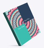 Brown Cloud Personalized Hardbound Large Size (7 X 9 In ~B5) Notebook/Diary Ruled With Personalised/Customized Message/Quote/Nam