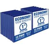 Samsill 1 Inch 3 Ring Binders, Made in USA, Economy Round Ring, Clear View Cover, 200 Sheet Capacity - for School, Home, Office 