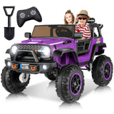 Hikole 2 Seater Ride on Car with Remote Control, 24V Battery Powered Electric Car for Kids, 4x100W Powerful Engine, Spring Suspe