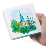 Lightwish 60 Sheets Mini Watercolor Sketchbook 4.7 * 4.7'' Cold Press 300gsm/140lb, Travel Size Portable Tearable Square Paintin