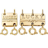 Dailyacc Lucky Necklace Layering Clasp 18K Gold and Silver Strong Multiple Necklace Clasps For Layered Separator