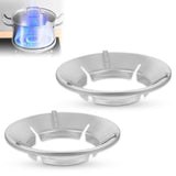 Glun 2 Piece Pack Gas Saver Dish Burner Stand, Non-Rusting Material, Energy Saving Gas Stove Burner Stand Wind & Energy Saving S