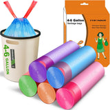 Small Trash Bags 4-6 Gallon,Extra Thick & Strong 4 Gallon Garbage Bags Drawstring 5 Gallon Trash Bags Small Garbage Bags Unscent