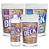 Restore-A-Deck Stain Stripper, Wood Brightener, Booster, Thickening Gel Combo Pac- Removes Failed Stains & Weathered Wood Coatin