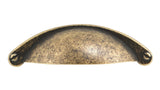Richelieu Hardware BP30342BB Sorbonne Collection 2 1/2-inch (64 mm) Center-to-Center Burnished Brass Traditional Cup Shaped Cabi