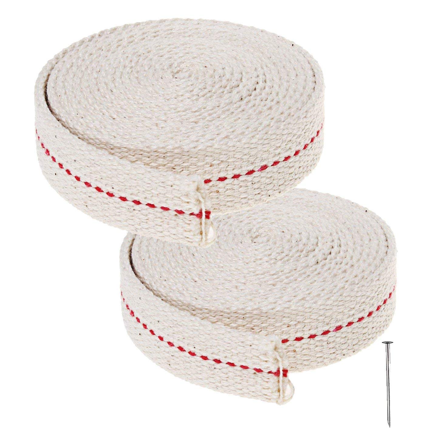 13 Feet/ 2 Rolls Cotton Oil Lamp Wick, 3/4 Inch Replacement Oil Lanterns Wick For Oil Lamps And Oil Burners