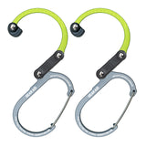 GEAR AID HEROCLIP Carabiner Gear Clip and Hook (Medium) for Camping, Backpack, and Garage Organization, Nav Green, 2 Pack