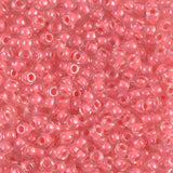 Miyuki Round Seed Bead Size 8/0 22g Coral Lined Crystal