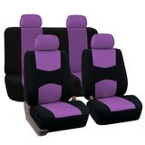 FH Group Automotive Seat Covers Flat Cloth Full Set Purple Car Seat Covers, Rear Solid Bench Universal Fit and Car Seat Protecto