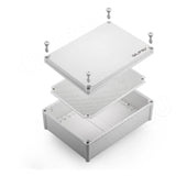 QILIPSU Junction Box with Mounting Plate 380x280x130mm, ABS Plastic DIY Electrical Project Case IP67 Waterproof Dustproof Enclos