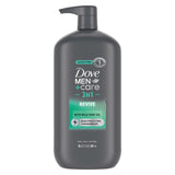 DOVE MEN + CARE Body and Face Wash Invigorating Revive 3N1 with Tea Tree Oil, with 24-Hour Nourishing Micromoisture Technology, 