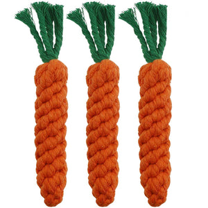 HESUILONG Dog Toys 3 PCS Puppy Teething Chew Toys,Dog Rope Toys,Cat Chew Toys,Safe Braided Rabbit Toys Healthy Gift