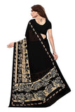 Anni Designer Georgette Saree With Blouse Piece (Black Gerog_Black_Free Size),Multicolour,Free Size,faux georgette,with blouse piece,Saree