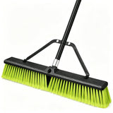 TidyBliss 24 Wide Push Broom Outdoor Heavy Duty with 63 Long Handle
