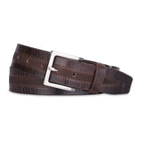 The Clownfish MenS Genuine Leather Belt With Embossed Design Brown (Size40 Inches)